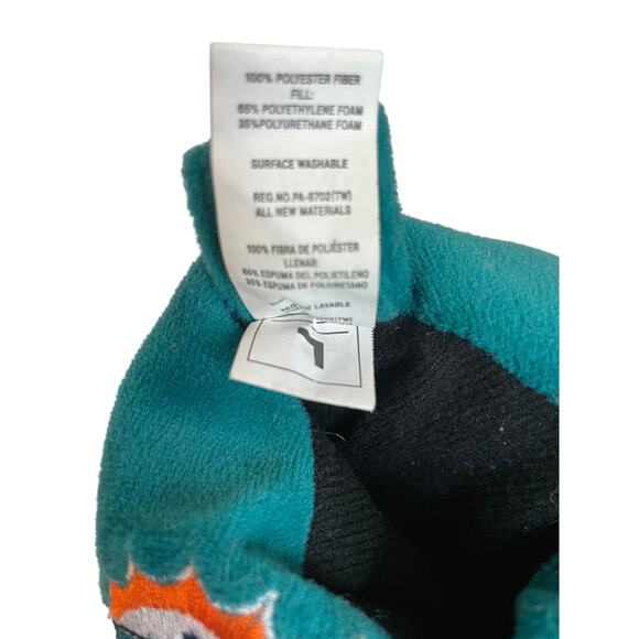 VTG 90’s NFL MIAMI DOLPHINS SHOES SLIPPERS SZ L FOOTBALL FANATIC BIG SHOES - Picture 11 of 16